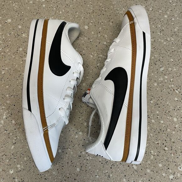 Size 6.5 Y Boys - Nike Court Legacy (GS) Lift Low White/ Black-Desert Ochre EUC! - Picture 5 of 12